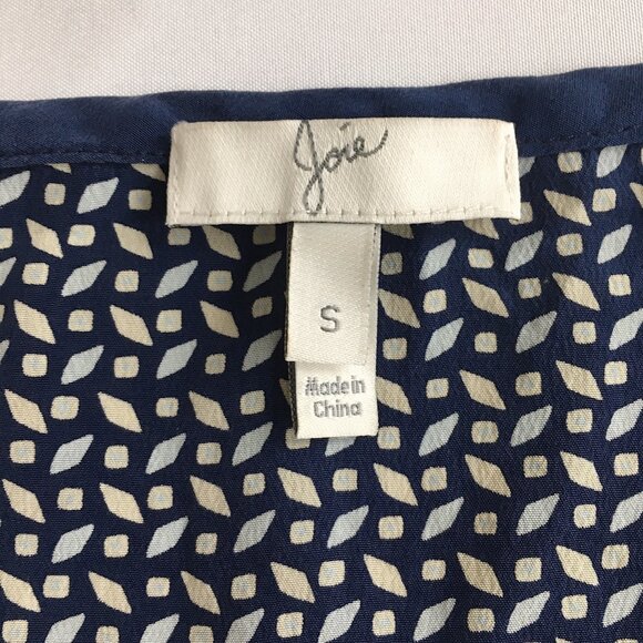 Joie Silk Floral Patterned Colorblock Shift Blouse - Picture 4 of 9